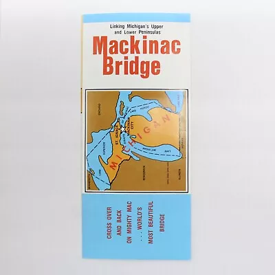 Vintage Mackinac Bridge Pamphlet Brochure Tourism • $5.58