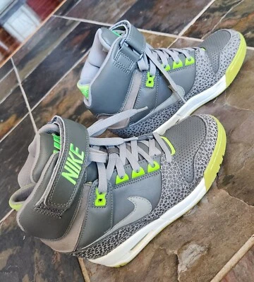 £58.01 • Buy Nike Air Revolution Sky Hi Women's Size 6 Wedge Sneakers Gray And Green