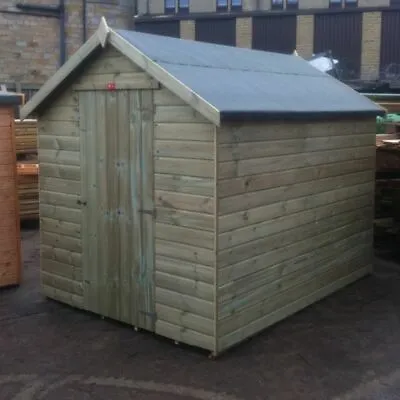 Tongued And Grooved Tanalised Garden Shed Wooden Apex T&G Hut Pressure Treated   • £702