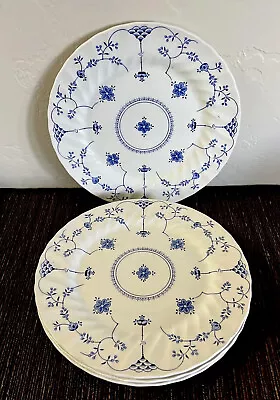 4 Vintage Myott Finlandia Blue Dinner Plates 10  Staffordshire England 1982 EUC • $42