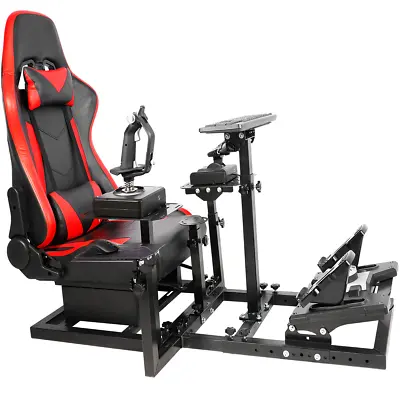 Hottoby Flight Racing Simulator Cockpit With Red Seat Fit Logitech G29 G920 G923 • $362.99