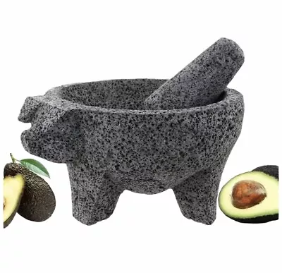 PIG Molcajete Mortar & Pestle For Salsas & Spices From Mexico Handmade New • $54.95