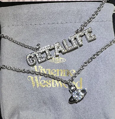 Vivienne Westwood Nana “Get A Life” Two Row Saturn Necklace Set • $97