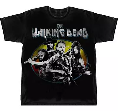 The Walking Dead Cast Characters Rick Carl Daryl Michonne T-shirt Official - OOP • $17.95