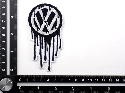 VW EMBROIDERED PATCH IRON/SEW ON ~3-7/8  X 2  GERMAN CAR VOLKSWAGEN GTI BEETLE • $6.99