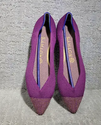 Rothy’s The Point Women's Size US 9 Mulberry Pointed Toe Slip On Flats Shoes • $119.99
