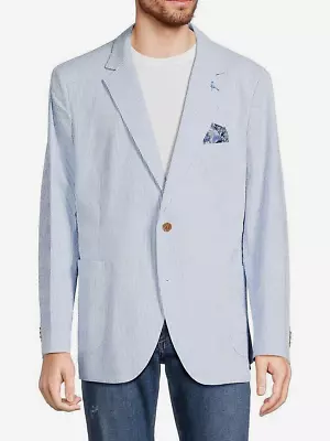 TailorByrd Men's $325 Blue Striped Seersucker Sport Coat Size 42S • $79.99