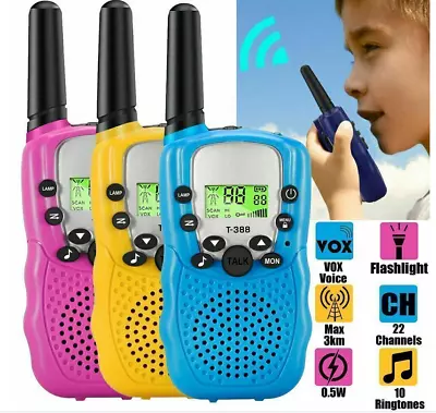 2X Portable Children Walkie Talkies Kids Electronic Long Range Gifts • £14.59