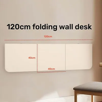 120cm Folding Wall Mounted Shelf Dining Table Drop Leaf Computer Desk Workbench • £48.98