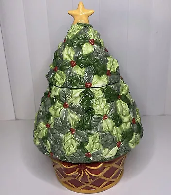 Certified International Susan Winget Holiday Christmas Tree Cookie Jar • $39.36