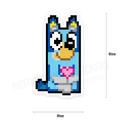 Bluey Pixel 8-bit Style Car Sticker/decal (r/Palace) • $2.95