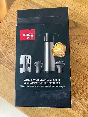 Vacu Vin  Wine Saver And Champagne Stopper Set - Stainless Steel Edition • £10