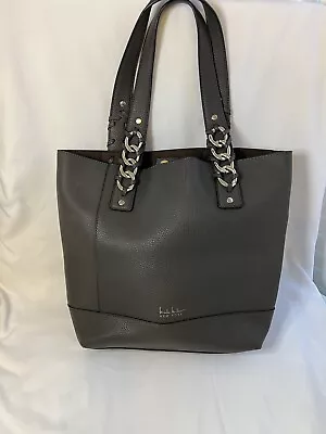 Nicole Miller New York Dark Gray Extra Large Tote Shoulder Bag 17x13x5  • $22