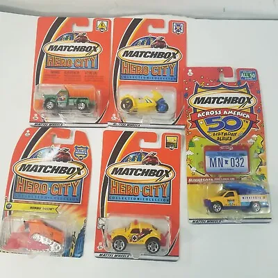 Lot Of (5)  Matchbox Hero City + Minnesota Ford Rumble Dozer Police Tricycle Etc • $24.99