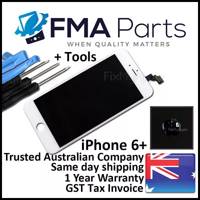 IPhone 6 PLUS OEM White Glass Touch Screen Digitizer LCD Assembly Replacement 6P • $59.95