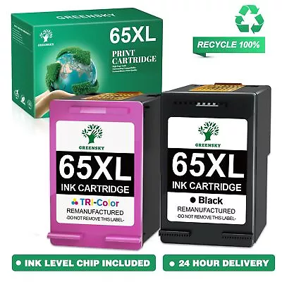 Ink Cartridge For HP 65XL DeskJet 2600 2622 2652 ENVY 5010 5014 5032 Printer • $14.19