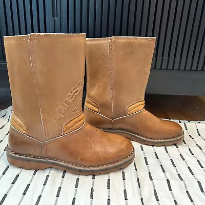 Alpinestars Skywalk Boots Tan Brown Mid Calf Women Vintage Retro Made In Italy 9 • $74.99