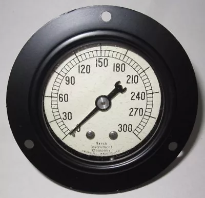 NEW Vintage Marsh Instrument Vacuum Pressure Gauge 0-300 PSI Meter Panel Mount • $22.95