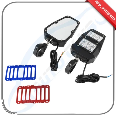 $60.29 • Buy 1.75  Clamp UTV Side Rear View Spot Lights Mirrors For Polaris RZR XP900 1000