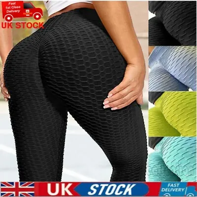 £8.39 • Buy Women Anti-Cellulite Yoga Pants Push Up Tik Tok Leggings Bum Butt Lift Sport-Gym