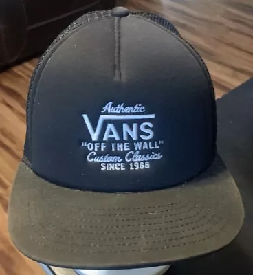 Vans Hat Black “Off The Wall” Logo Snap Back Hat • $10