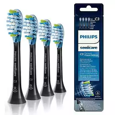 4Pack Philips Sonicare C3 Premium Plaque Defence Sonic Toothbrush Heads Black AU • $26.99