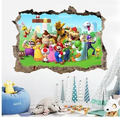 ALL Super Mario Bros Removable Wall Stickers Decal Kids Home Decor Ship From U.S • $9.91