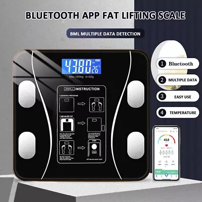 Bluetooth Body Fat BMI Scale Weight Scales Smart Wireless Digital Bathroom AU • $24.99