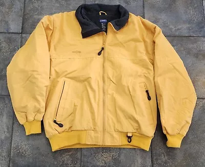 Vintage White Sierra Men's XL Yellow Fleece Lined Nylon Full Zip Ski Jacket • $19