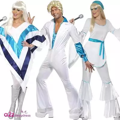 Mens Ladies Super Trooper Disco Man 70's Eurovision Mamma Mia Adult Fancy Dress • £22.99