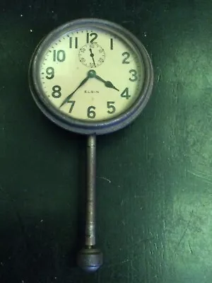 Elgin 8 Days Old Car Clock Balance Ok. All Original 82 Mm. In Diameter • $79.97