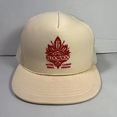 Vintage 90s El Dorado Casino Hotel Reno Foam Mesh Snapback Trucker Hat Cap • $17.95