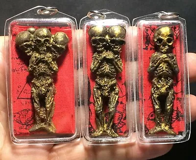 $13 • Buy 3 Pcs Kuman Thong Lp Tae Voodoo Haunted Doll Talisman Yantra Thai Buddha Amulet