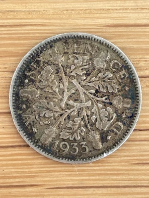 £1 • Buy 1933 King George V Sixpence 6D Tanner Coin