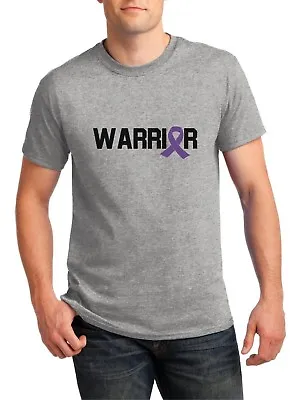 Warrior Shirt Purple Ribbon T-Shirt Epilepsy Pancreatic Cancer Awareness Support • $14.99