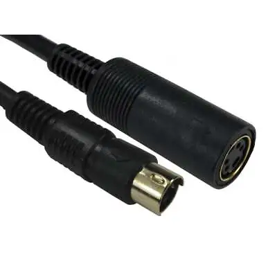 1.5m SVHS S-Video EXTENSION Cable Lead 4Pin Mini Din Male To Female TV DVD GOLD • £2.49