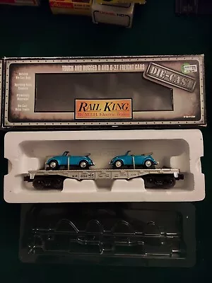 Mth Rail King #30-8311 Western Pacific Flat Car With 2 Volkswagons • $39