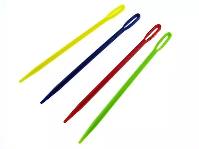 Plastic Yarn Darner Needles - 75mm Long - Large Eye - Yarn Darning Needles • £2.59