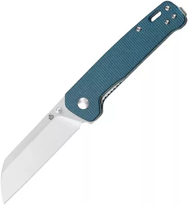 QSP Penguin Blue Micarta Handle Folding Liner Lock Knife D2 Blade Steel QS130-H • $27.76