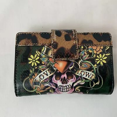 Vintage Ed Hardy Christian Audigier “Love Kills Slowly” Wallet Clutch • $44.99