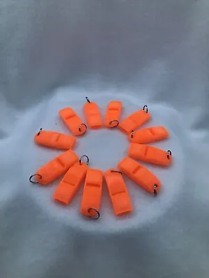 12 Pack 135 DB EMERGENCY Whistles! LOUD!! High Visibility Safety Orange Survival • $12.99