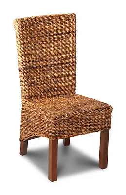 Solid Wood Rattan Rollback Dining Chair New Furniture • £124.95