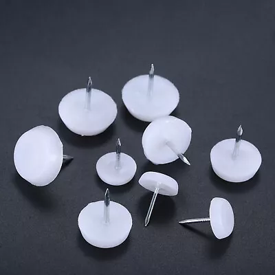 $6.37 • Buy 50x Plastic Furniture Legs Feet Glide Nail Chair Table Floor Glide Pad Protector