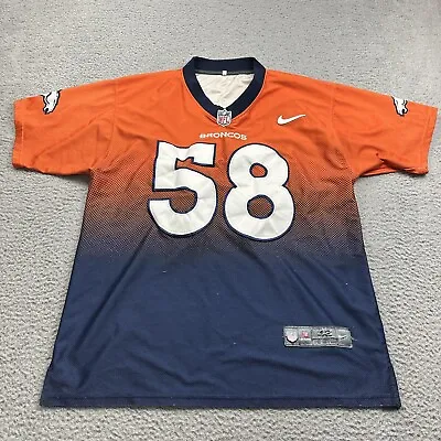 Denver Broncos Jersey Mens 48 Extra Large Von Miller 58 Nike NFL Players Ombre • $29.74