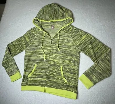 Y2K Juicy Couture Velour Track Jacket Hoodie Zip Up Sweatshirt Lime Green Size L • $21.50