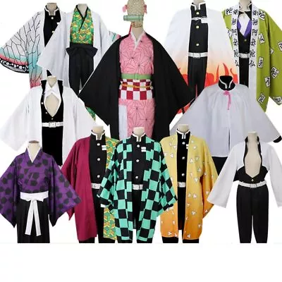 $35.99 • Buy Adults/Kid Demon Slayer Cosplay Halloween Costume Kimetsu No Yaiba Kamado Nezuko