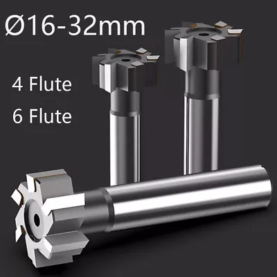 Ø 16-32mm Carbide-Tipped T-Slot End Mill Woodruff Keyseat Cutter 4 Flute 6 Flute • $28