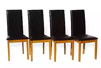 Set Of 4 Fallabella Dining Kitchen Solid Wood Padded Chairs In Maple Finish • $139.99