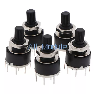 1X 16MM Rotary Switch 2 Pole 3 4 Position 1 Pole 5 6 8 Position Axis Band Switch • £2.58