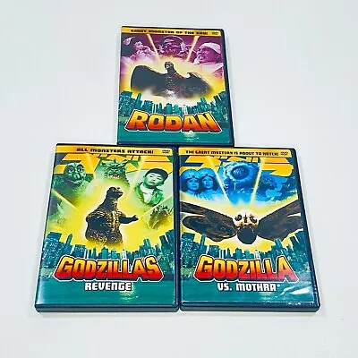 Godzilla Lot - Godzilla's Revenge Rodan Godzilla Vs. Mothra (3 DVDs) TOHO • $34.99